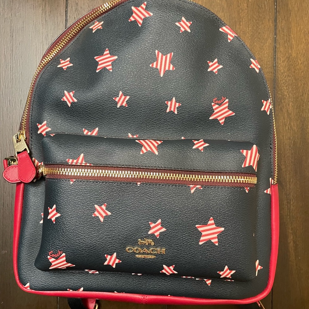 Coach patriotic backpack purse